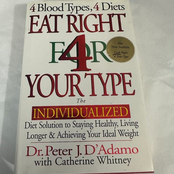 Eat Right 4 Your Type by Dr. Peter J. D’Adamo - Hardcover - Picture 1 of 2